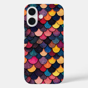 Colourful Glitter Scale Pattern iPhone 16 Case