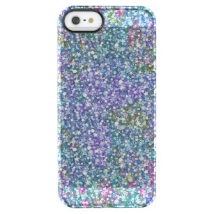Colourful Glitter & Sparkless Clear iPhone SE/5/5s Case