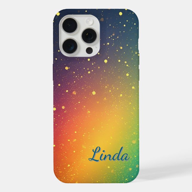 Colourful Glittering Particles iPhone Case (Back)