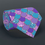 Colourful glittery mermaid scales pattern tie<br><div class="desc">Elegant,  colourful glittery mermaid scales modern geometric pattern.</div>