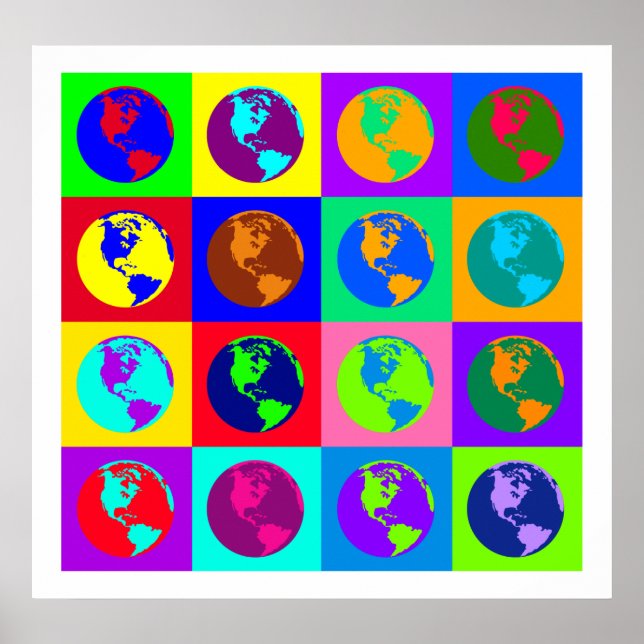 Colourful Globes I Poster (Front)