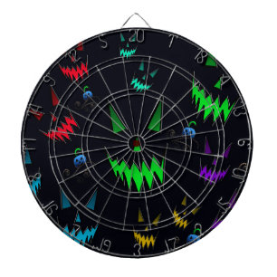 Colourful Glowing Jack O' Lanterns Dartboard