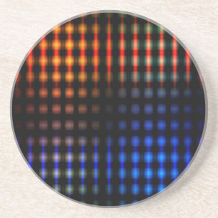 Colourful glowing lights coaster