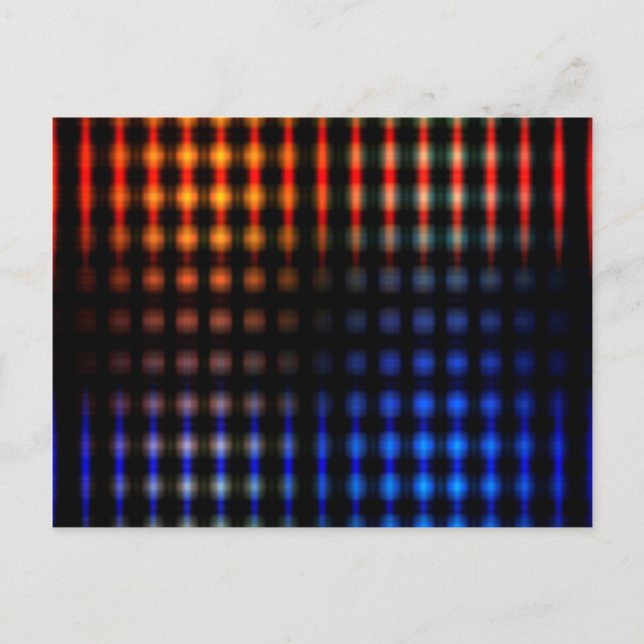 Colourful glowing lights postcard (Front)