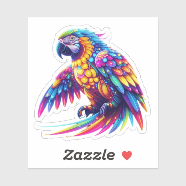 Colourful glowing parrot (Sheet)