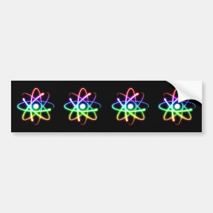 Colourful Glowings Atoms - Bumper Sticker