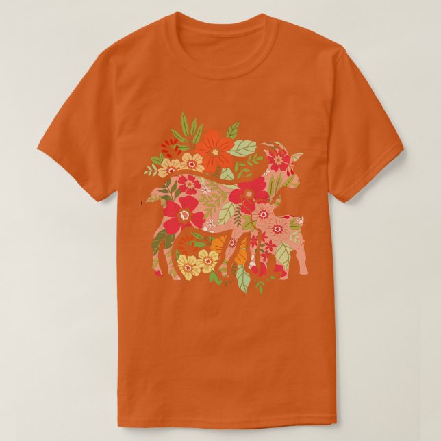 Colourful Goat  T-Shirt (Design Front)
