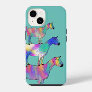 Colourful Goats watercolor iPhone 14 Case