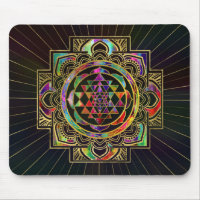 Colourful Gold framed Sri Yantra Sri Chakra