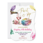 Colourful Gold Paint and Sip Adult Birthday Party