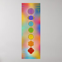 Colourful Golden Chakras composition