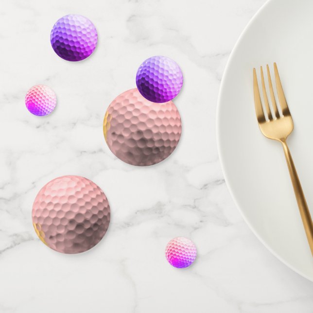 Colourful golf balls confetti (Group)