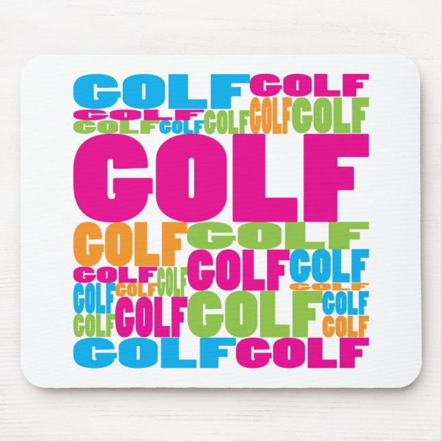 Colourful Golf Mouse Pad (Front)