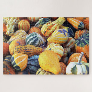 Colourful Gourds Close Up Jigsaw Puzzle