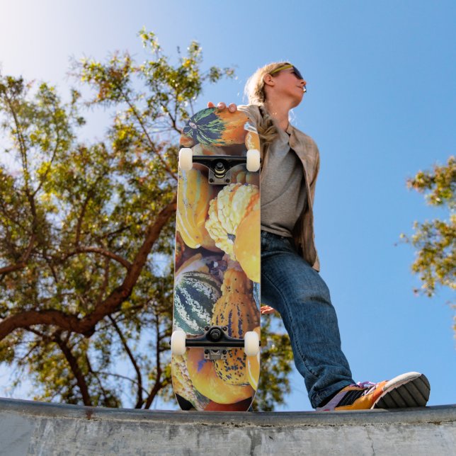 Colourful Gourds Close Up  Skateboard (Outdoor 1)