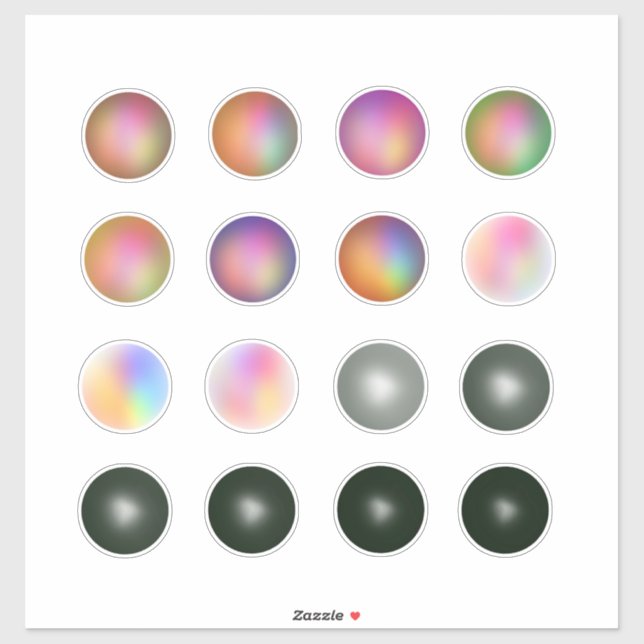 Colourful gradient circles (Sheet)