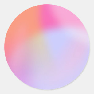 Colourful Gradient Custom Trendy  Classic Round St Sticker
