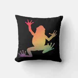 Colourful Gradient Frog Lover Gifts Cushion