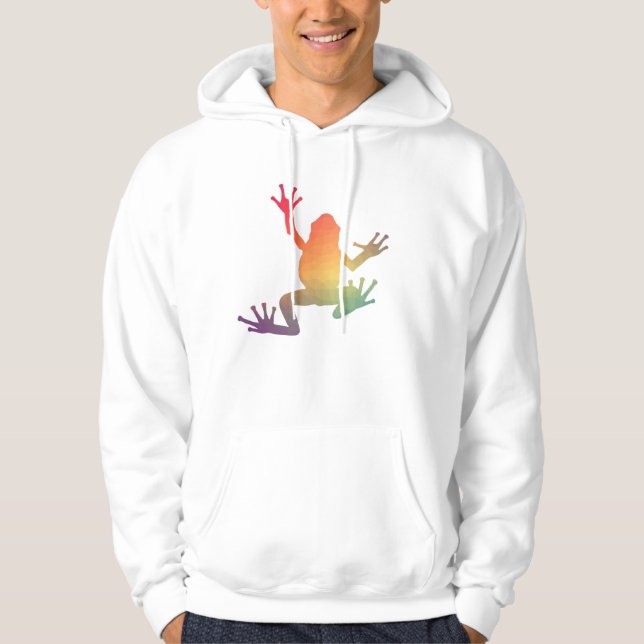 Colourful Gradient Frog Lover Gifts Hoodie (Front)