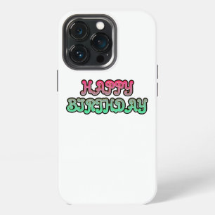 Colourful Gradient Happy Birthday Typography iPhone 13 Pro Case