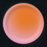 Colourful Gradient Lime Green Pink Orange Paper Plate<br><div class="desc">Gradient Design - Aura Effect - Lime Green,  Pink and Orange Ombre.</div>