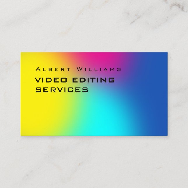 Colourful gradient tones  business card (Front)