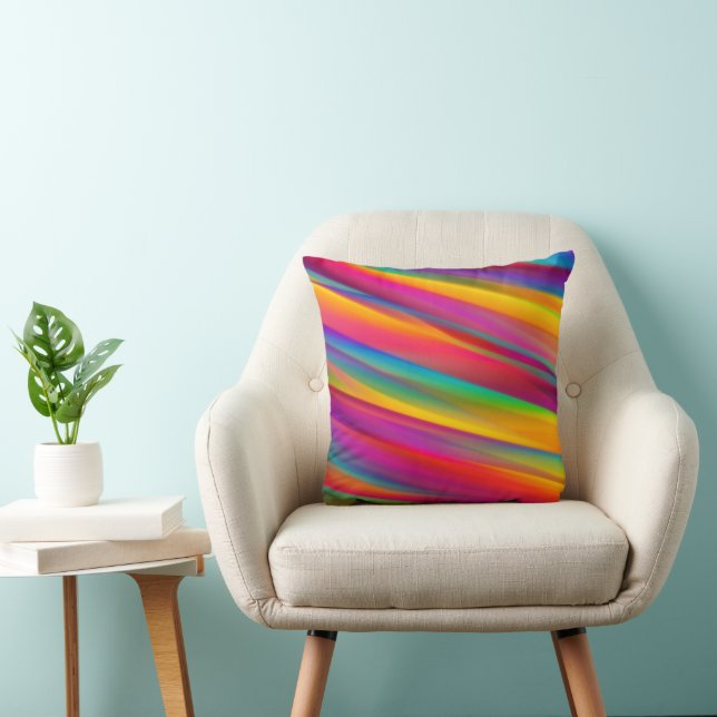 Colourful Gradients Abstract Cushion (Chair)