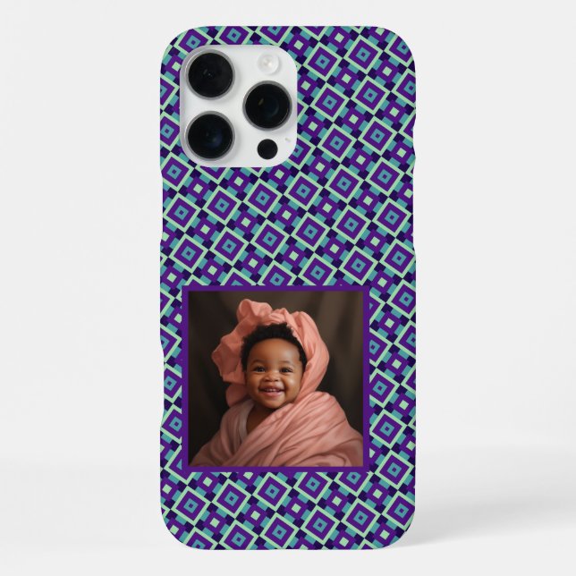 Colourful Graduation Gifts Square Pattern  iPhone Case (Back)