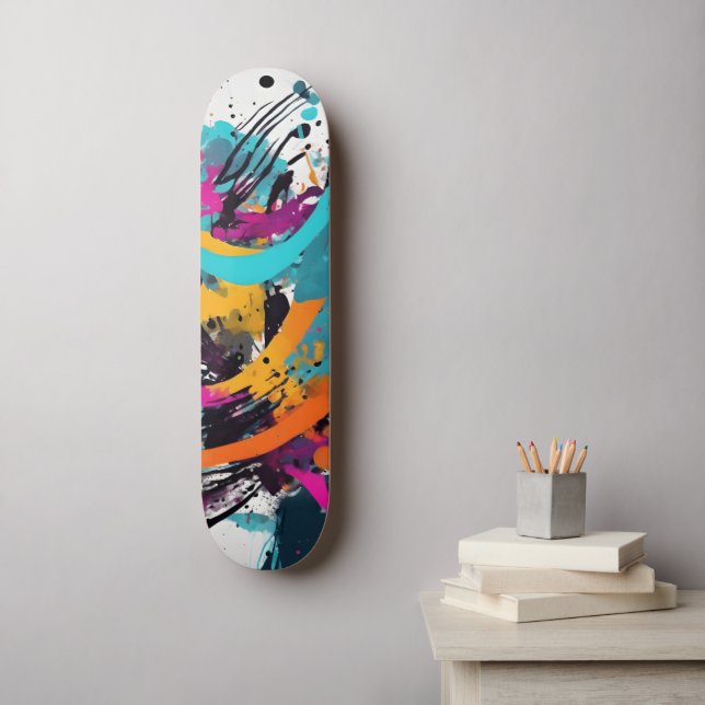 Colourful Graffiti Abstract Skateboard (Wall Art)