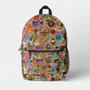 Colourful Graffiti Art, Printed Backpack