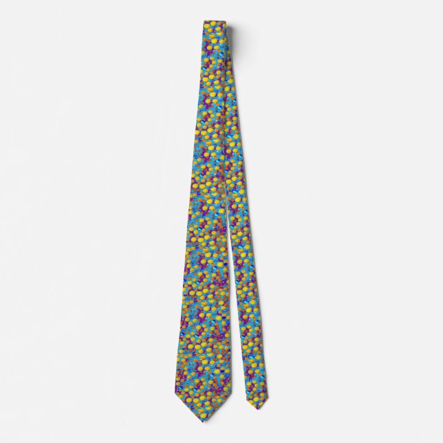 colourful graffiti art tie (Front)