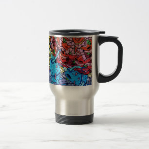 Colourful Graffiti Art Travel Mug