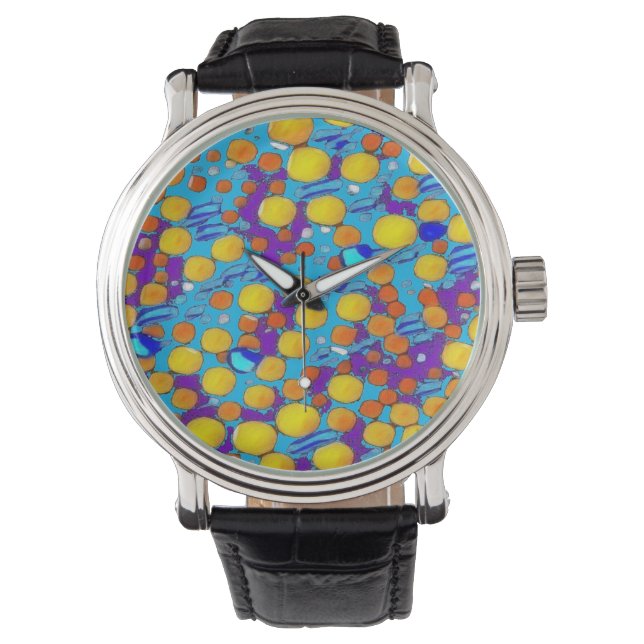 colourful graffiti art watch (Front)
