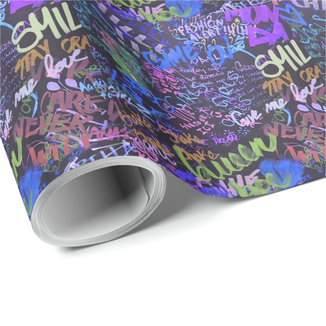Colourful Graffiti Art Wrapping Paper (Roll Corner)