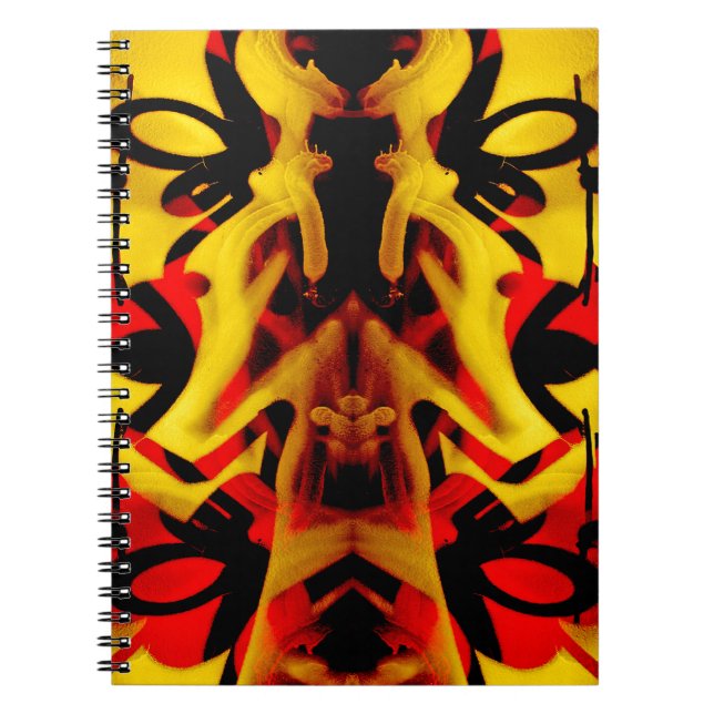 Colourful graffiti pattern spiral notebook (Front)