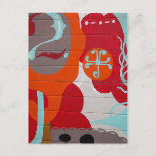 Colourful Graffiti Postcard