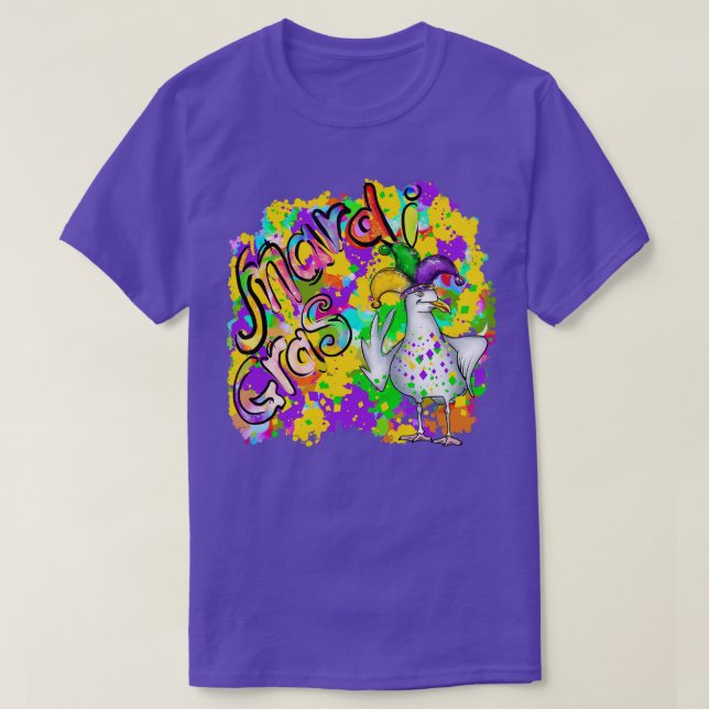 Colourful Graffiti Seagull Bird T-Shirt (Design Front)