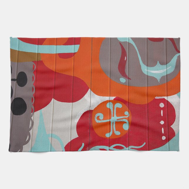 Colourful Graffiti Tea Towel (Horizontal)