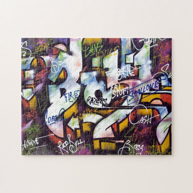 Colourful Graffiti Words Jigsaw Puzzle (Horizontal)