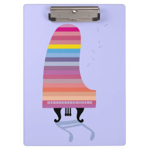 Colourful Grand Piano Clipboard