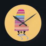 Colourful Grand Piano Round Clock<br><div class="desc">Colourful grand piano playing music | Meg Takamura | AssetID: 106630515</div>