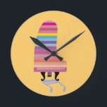 Colourful Grand Piano Round Clock<br><div class="desc">Colourful grand piano playing music | Meg Takamura | AssetID: 106630515</div>