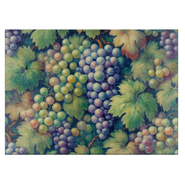 Colourful Grape Pattern Cutting Board (Front)
