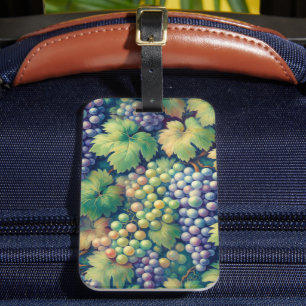Colourful Grape Pattern Luggage Tag
