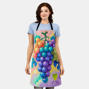 Colourful grapes apron