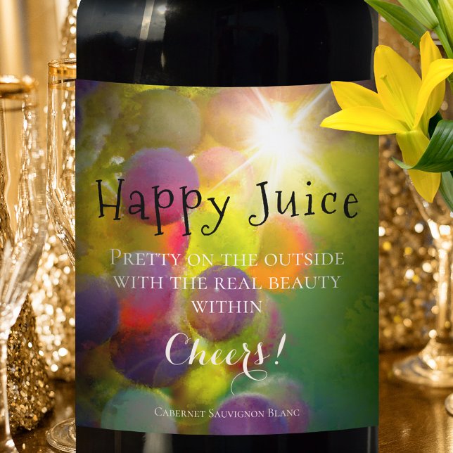 Colourful Grapes Fine Art Wine Label (Creator Uploaded)