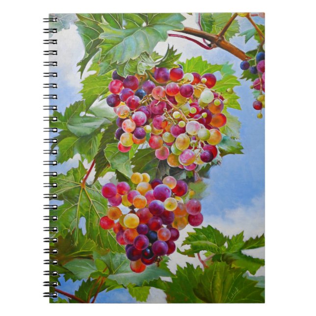 Colourful Grapes Still Life Paint Calendar 2026 Notebook (Front)