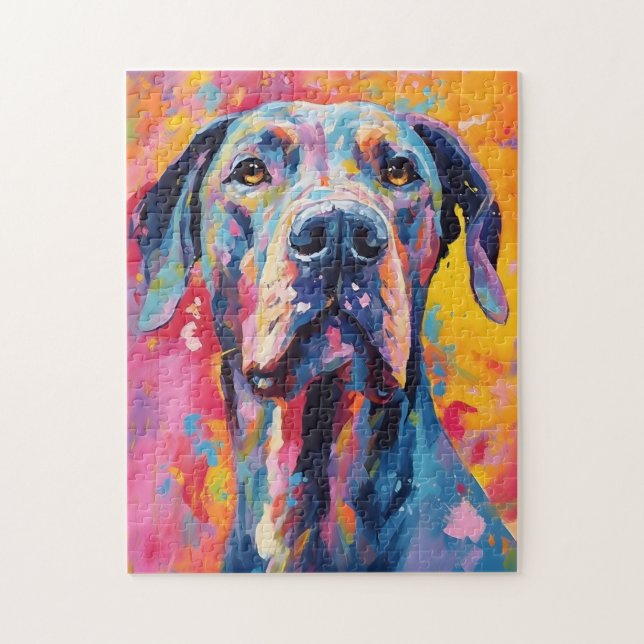 Colourful Great Dane Jigsaw Puzzle (Vertical)