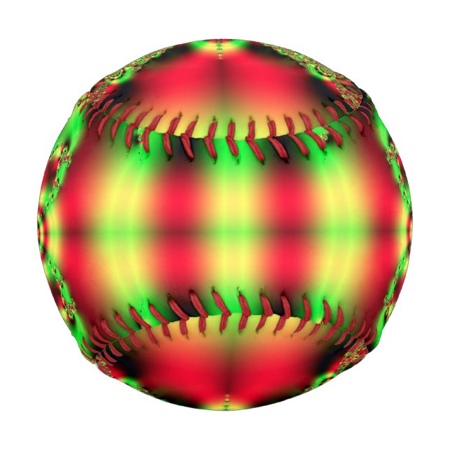 Colourful Green and Red Tartan Baseball (Front)