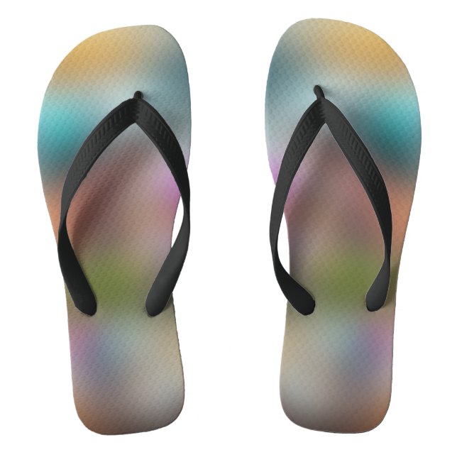 Colourful Green Custom Created Flip Flops (Footbed)